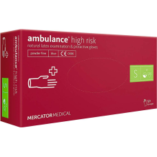 Mercator AMBULANCE High Risk рукавички латексні оглядові нестерильні не припудрені, розмір S