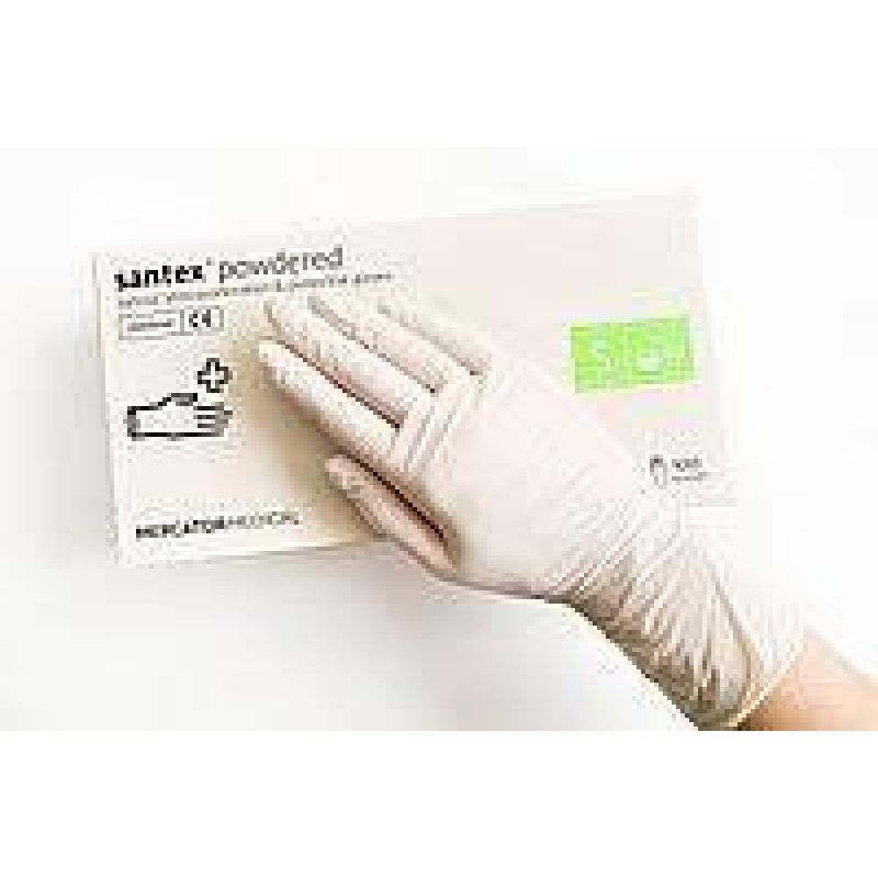 Рукавички латексні припудрені Santex Mercator Medical S (100 шт)