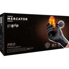 Рукавички нітрилові неопудрені MERCATOR® gogrip black M 50шт