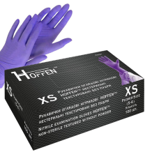 Нітрілові Hoffen Мedical violet (gloves) нестерильні текстуровані без пудри фиолет XS