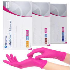 Рукавички Medicom SafeTouch маджента 100 шт./пач. розмір M