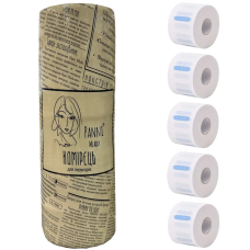 Комірці одноразові Panni Mlada еластичні паперові, білі 5 рулонів по 100 шт.