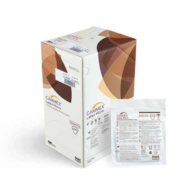 Рукавички Gammex PF Sensitive хірургічні латексні, тонкі, неопудрені, коричневого кольору розмір:8