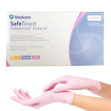 Перчатки нитриловые SafeTouch Pink Medicom размер XS (100 шт) цвет розовый