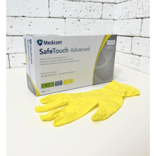 РУКАВИЧКИ НІТРИЛОВІ SAFETOUCH  розмір L  ЖОВТІ. 100 ШТ\УП. ТЕКСТУРОВАНІ