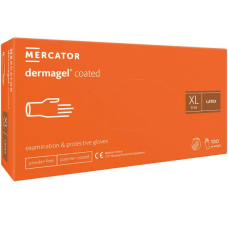 Рукавиці латексні Mercator Medical Dermagel Coated XL Білі 100 шт