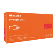Рукавиці латексні Mercator Medical Dermagel Coated L Білі 100 шт