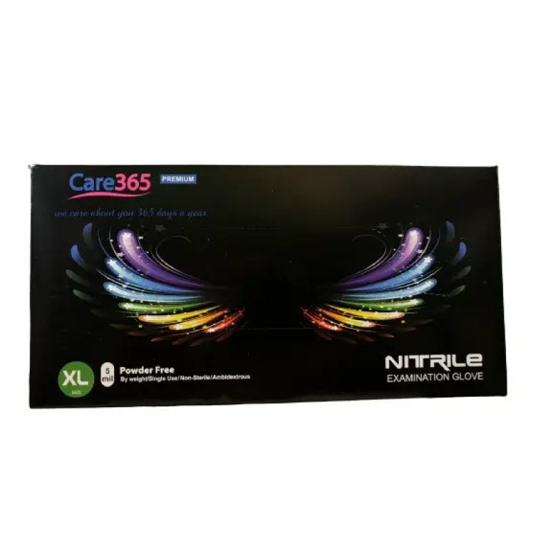 Рукавички нітрилові чорні щільні 5 г, Care365 Premium (100 шт./уп.) р.XL