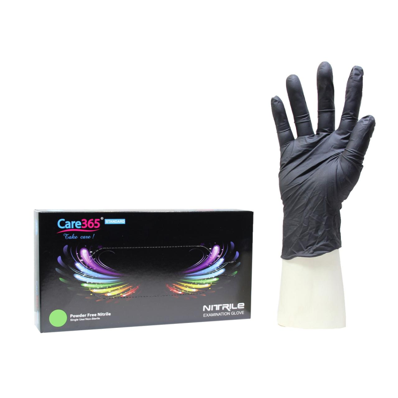 Рукавички нітрилові чорні щільні 5 г, Care365 Premium (100 шт./уп.) р.S