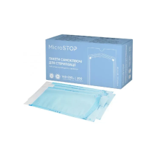 Пакети самоклеючі MicroSTOP для стерилізації в автоклаві 140х250 (200 шт)