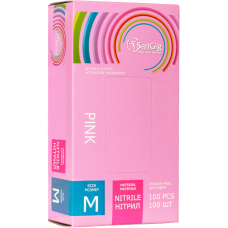 Рукавички нітрилові SanGig, щільність 3.5 г. - рожеві (100 шт) M (7-8)