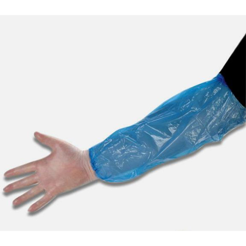 Нарукавник поліетиленовий SanGig (100шт) - подовжений - блакитний
