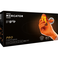 Рукавички нітрилові GOGRIP Orange розмір L підвищеної міцності (щільність 8,6 г) неопудрені оранжеві (25пар)