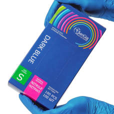 Рукавички нітрилові S (6-7) SanGig, щільність 3.5 г. - Сині (100 шт)