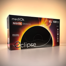 Рукавички нітрилові супер щільні 5,2гр чорні MediOK Eclipse XL 100шт