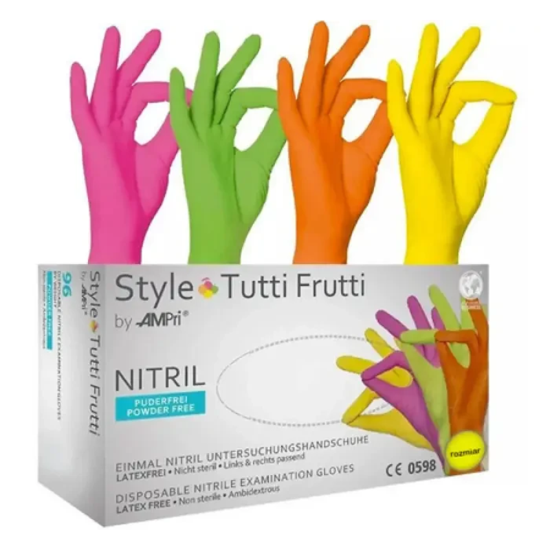 НІТРИЛОВІ РУКАВИЧКИ L. STYLE TUTTI FRUTTI (РІЗНОКОЛЬОРОВІ ТУТТІ ФРУТТІ)