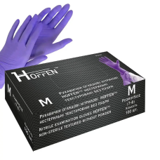 Нітрілові Hoffen Мedical violet (gloves) нестерильні текстуровані без пудри фиолет M