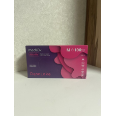 Рукавички Mediok Rose Lake нітрилові, колір рожевий, розмір M