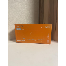 Рукавички нітрилові GRIP ORANGE розмір L (щільність 8,6 г) підвищеної міцності неопудрені (25пар/1уп) Mediok