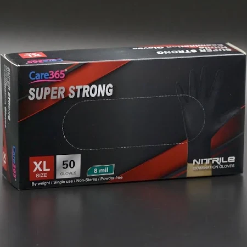 Рукавички нітрилові суперміцні  Care365 50 шт. господарчі, розмір XL