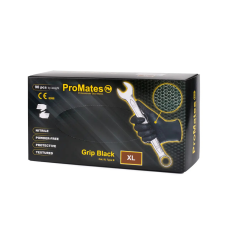 Рукавички нітрилові міцні ProMates Grip Black XL Чорні 100 шт (00-00000087)