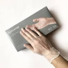 Рукавички вінілові неприпудрені MERCATOR  одноразові simple vinyl powder free L100 шт