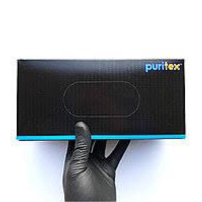 Рукавички нітрилові ТМ Puritex 4.5 гр. чорні S